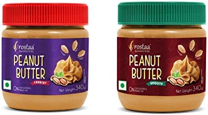 Rostaa Peanutbutter Smooth and Crunchy 340gm-Pack of 2