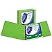 Samsill Clean Touch 3 Ring View Binder Protected by Antimicrobial Additive, Customizable Clear View Cover,2 Inch Round Rings, Lime Green