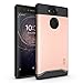 Sony Xperia XA2 Case, TUDIA Slim-Fit Heavy Duty [Merge] Extreme Protection/Rugged but Slim Dual Layer Case for Sony Xperia XA2 (Rose Gold)