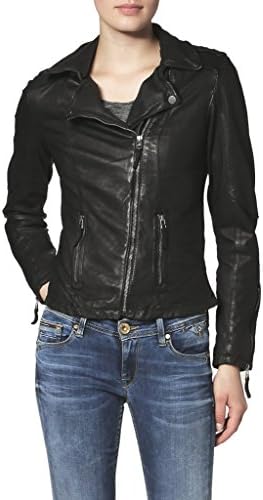 New Womens Leather Slim Fit Genuine Lambskin Biker Jacket LTW054 - S