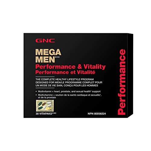 GNC Mega Men Performance & Vitality Vitapak Program 30 Paks New