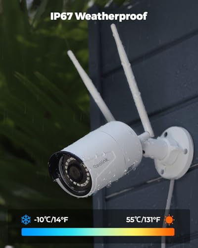 REOLINK Outdoor Security Camera, Camera Surveillance Exterieur, RLC-510WA | Plug-In Power, 5MP Dual-Band WiFi, Smart AI Detection, 100ft Night Vision, Security Cameras Wireless Outdoor, No Subscription