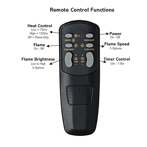 Helios&Hestia 34" Wide Wall Mounted Electric Fireplace, Portable Room