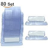 80 Sets Hanging File Folder Labels Insertable Plastic Tabs, 2 inch Hanging File Inserts