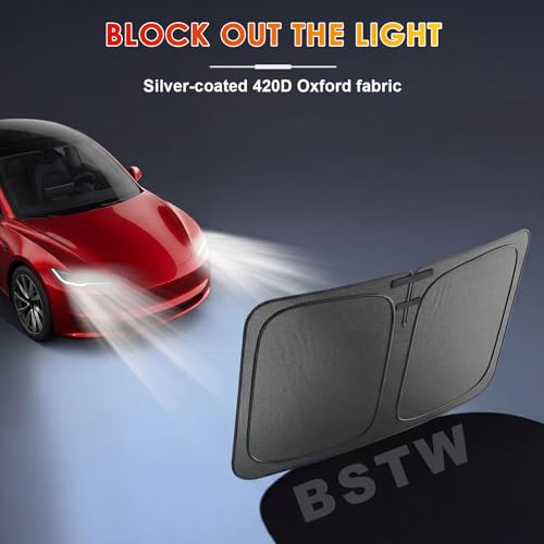[Upgrade] BSTW Folding Sun Shade for Jeep Avenger SUV Hybrid EV 2023 2024 2025 2026 Windscreen Cover with UV Protection and Thermal Sun Visor Avenger Accessories