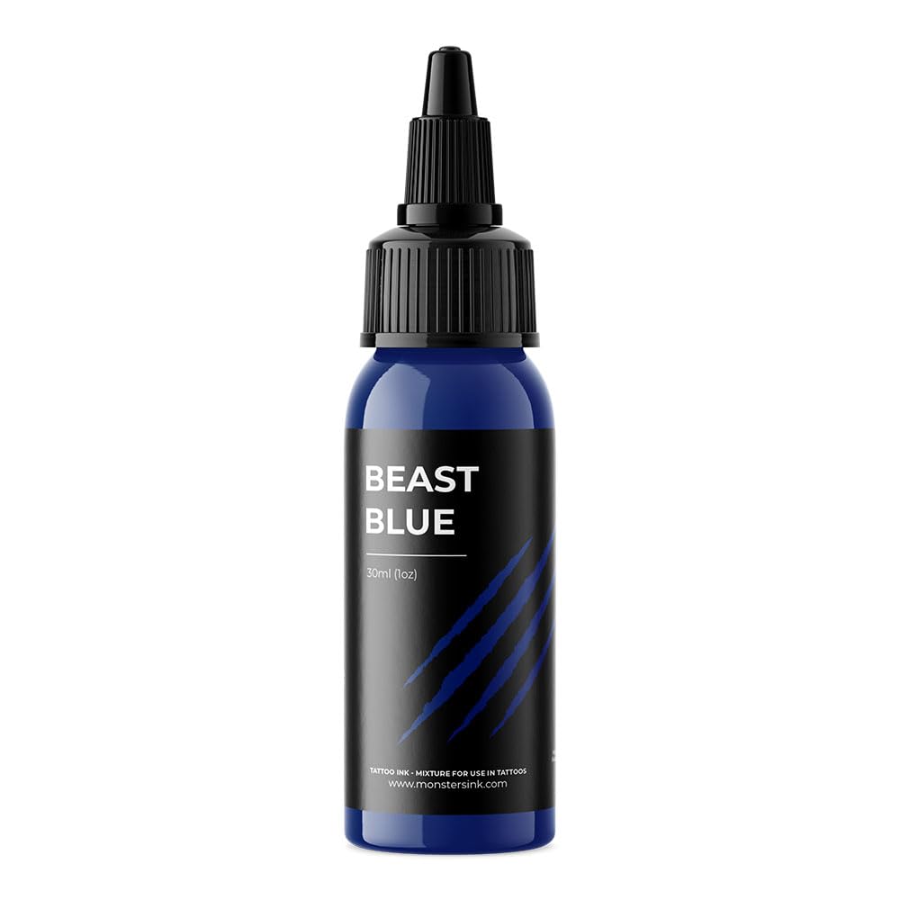 Monsters Ink Beast Blue Ink 30ml a Dark Blue Tattoo Ink — image 1