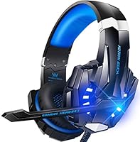 BENGOO G9000 Stereo Gaming Headset for PS4 PC Xbox One PS5 Controller, Noise Cancelling Over Ear Headphones with Mic, LED...