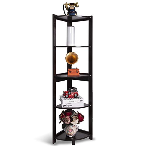 Corner Shelf, 5 Tiers Corner Shelves for Living Room, Coffee Wall