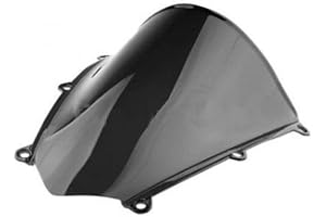Motorcycles Double Bubble Windshield Windscreen for CBR600RR CBR 600 RR 2007-2012 08 09 10 11 F5 (Black)