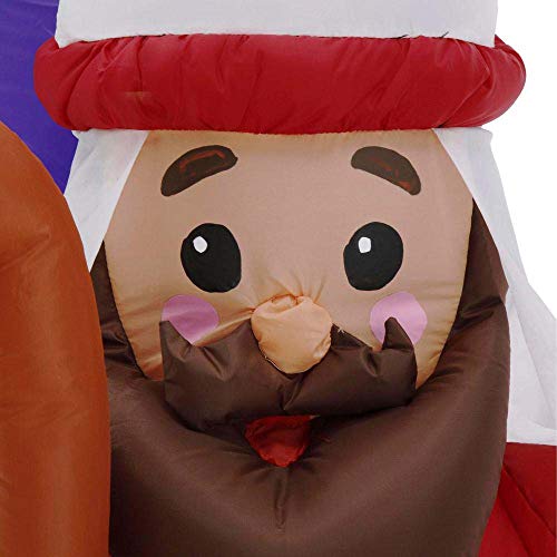 Home Accents Holiday Airblown Nativity Fuzzy Scene 6 ft. Inflatable Pre