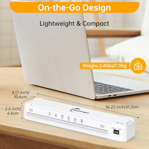 A3 Laminator with Hot and Cold Settings and 30 Pockets A4/A3/A5/A6 Laminating Machine, 5 in 1 Laminating Machine with Paper Cutter and Corner Rounder, Laminator for Office Home School