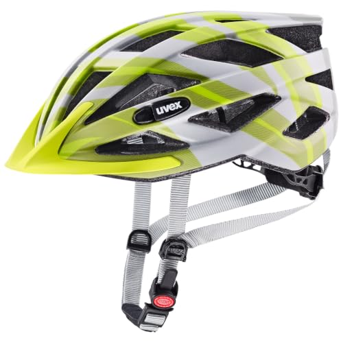 uvex air Wing cc - Leichter Fahrradhelm für Damen und Herren - individuelle Größenanpassung - Grey-Lime matt - 56-60 cm