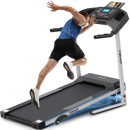 Treadmill with Incline, FUNMILY 3.5HP Heavy Duty Folding Treadmill for Home, 350 lb Capacity Walking Running Machine with Smart Fitness Tracking, 12 Preset Programs, LCD Display, 2 Control Methods