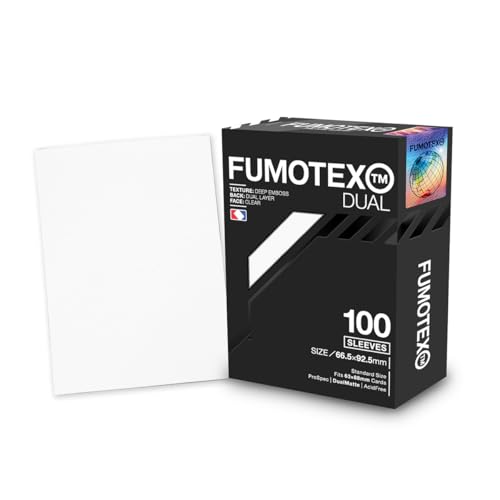 FUMOTEX DUAL SLEEVE (フモテックス デュアル スリーブ) 100枚入 トレーディングカード エンボス加工 高透過性クリア ホワイトマグノリア