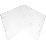 Maxtek 7mm Slim Clear Single CD/DVD Case, 100 Pieces Pack.