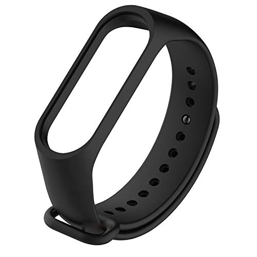 NEO+ Wristband compatible with Xiaomi Mi Band 3 and Xiaomi Mi Band 4, Strap Replacement (BLACK)