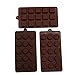 Yunko Set of 3pcs 15-cavity Chocolate Silicone Mold Ice Cube Candy Dessert Jello Mould Flower Gift Box