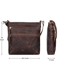 Bolso bandolera de cuero para mujer- Bolso cruzado pequeño cruzado largo sobre el hombro Honda Bolsos y bolsos para mujer