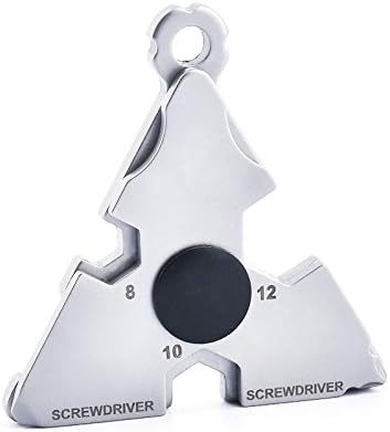 Stainless Steel Multi Tool Key Chain for Traveling, Camping, Hiking and More Silver (Tool3)