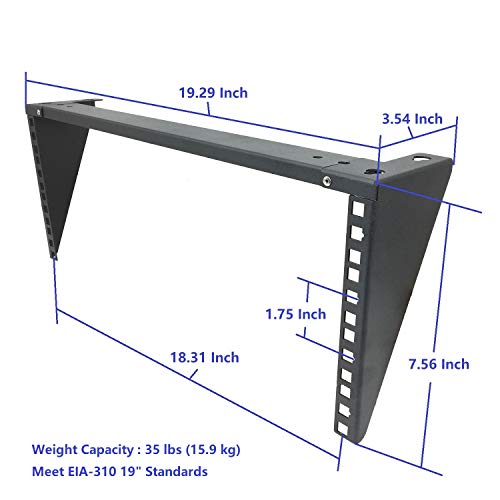 thumbnail image 2 of Jingchengmei 2-Pack 1U Steel Vertical Server Racks - Foldable Wall Mount For Network Equipment 2 of 13