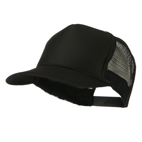 Foam front golf style mesh back cap - black osfm
