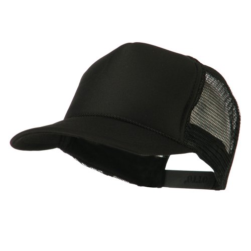 Foam Front Golf Style Mesh Back Cap - Black OSFM