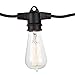 Brightech Ambience Pro Vintage Outdoor String Lights - 48 Ft Weatherproof Commercial Grade Edison Market Cafe Bistro Waterproof Light Strand for Patio Garden Porch Backyard Party Yard – Black