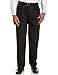 Haggar Men's Work To Weekend Khakis Hidden Expandable Waist No Iron Pleat Front Pant,Black,38x32