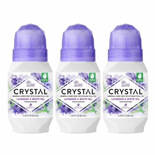Crystal Deodorant Essenz Roll - On 2.25Oz Lavendel/weißer Tee