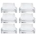Beauticom Clear Business Card Holder - Horizontal Desktop Business Card Display Holder Organizer Stand - (Standard Style, 6 Pieces)