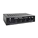 Compact Mini Home Power Amplifier - 100W Smart Indoor Audio Stereo Receiver w/ RCA, 3 Microphone IN, AUX, 25/70V Outputs, LED, Input Selector, For PA, Amplified Speaker Sound System - Pyle PCM60A primary
