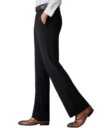 HAORUN Men Bell Bottom Pants 60s 70s Vintage Flare Formal Dress