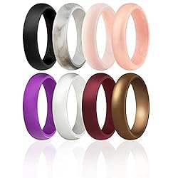 ROQ Silicone Rubber Wedding Ring for Women, Dome