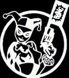 Harley Quinn Batman Bang WHITE Vinyl Car/Laptop/Window/Wall Decal