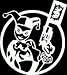 Harley Quinn Batman Bang WHITE Vinyl Car/Laptop/Window/Wall Decal