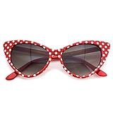 Super Tip Pointed Cateyes Polka Dot Fashion Sunglasses
