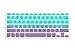 DHZ Green with Purple Gradient Keyboard Cover Silicone Skin for MacBook Pro 13