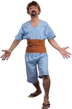 Amazon おじさん コスチューム ブルー メンズ コスプレ 仮装 通販
