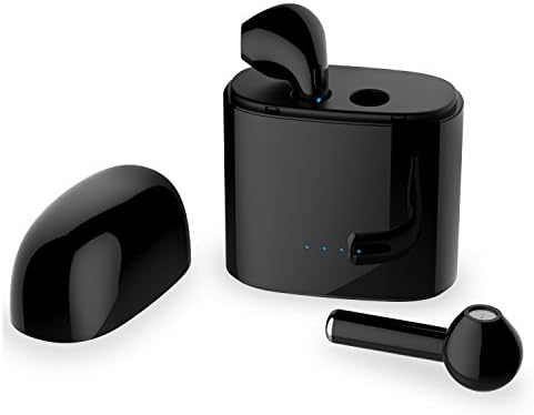 Bluetooth Headphones, Wireless Earbuds Stereo Earphone Cordless Sport Headsets for Apple iphone 8, 8 plus, X, 7, 7 plus, 6s, 6S Plus with Charging Case -Black