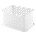 mDesign Closet Storage Organizer Baskets for Scarves, Socks, Belts, Clutch Purses - Set of 3, Frost