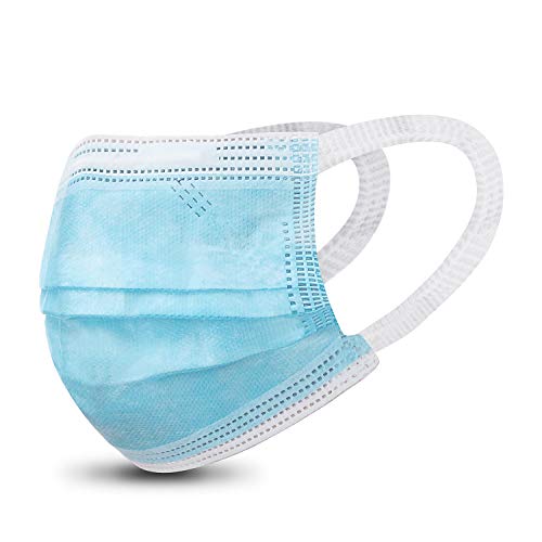 Disposable Face Masks with Elastic Ear Loop, 3 Ply Breathable and
