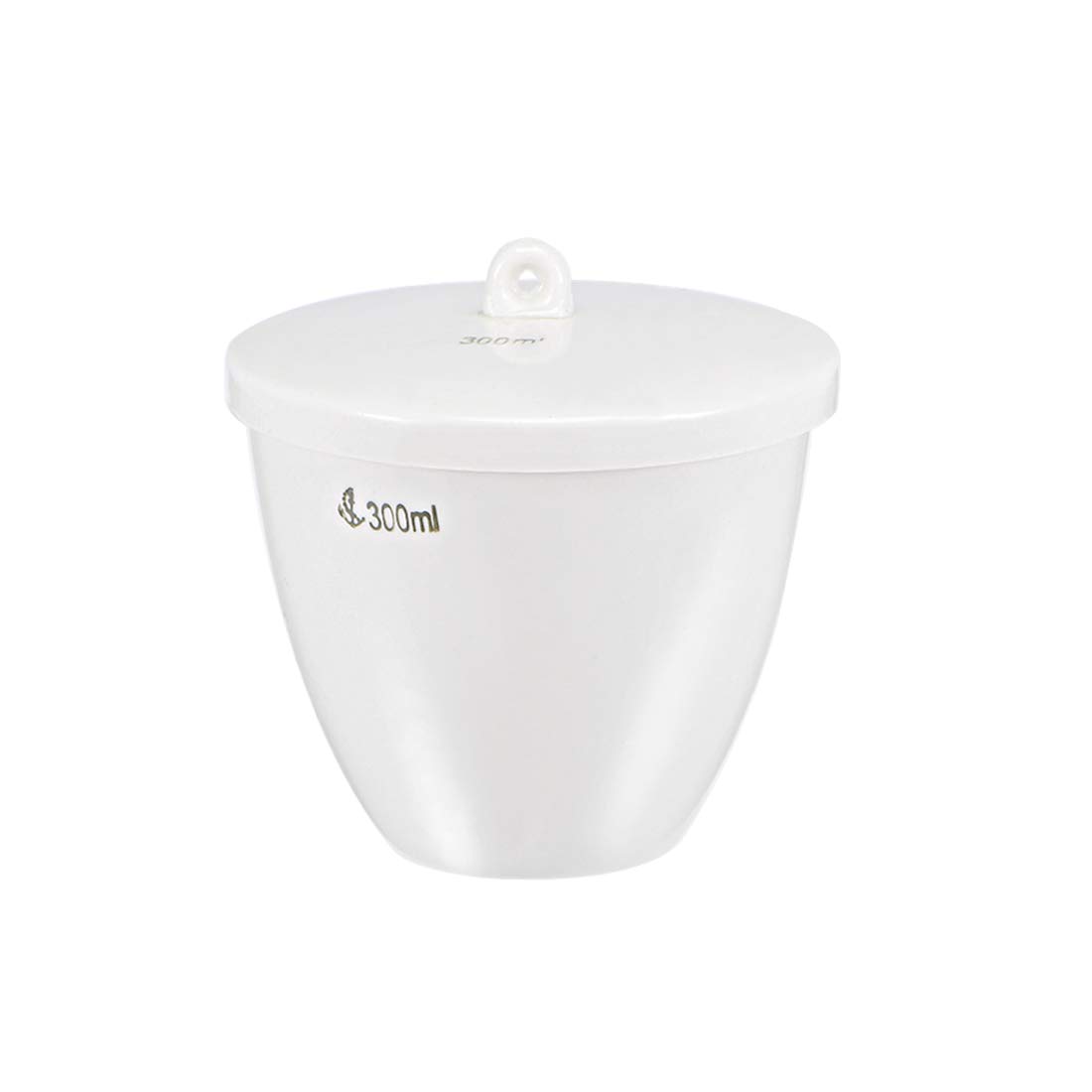 uxcell Porcelain Crucible Cup 300ml with Lid for
