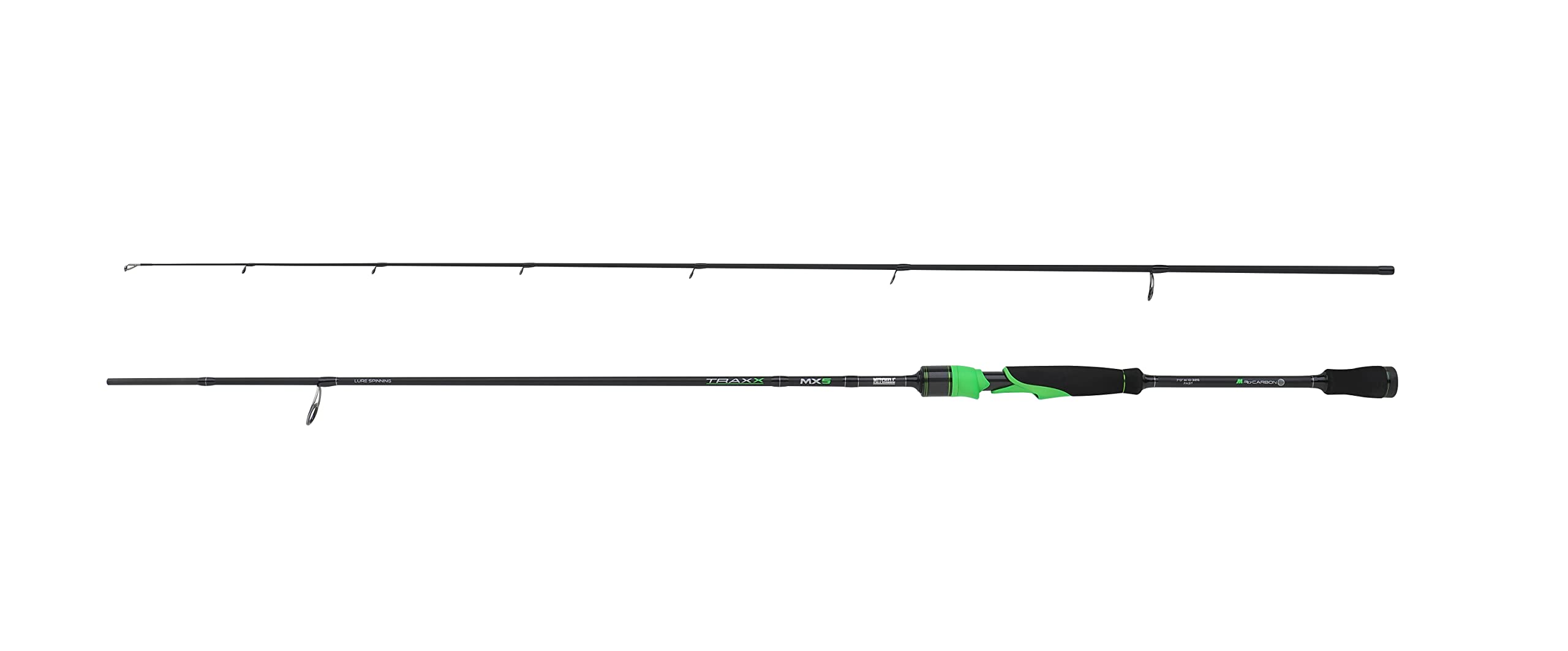 Mitchell Traxx MX5 Lure Versatile Range of Fishing Rods for Spinning, Jigging, Dropshot, and Casting, Spinning Rods, Predator Fishing, Perch, Zander, Pike, Trout, Black/Neon Green, 2.44m | 5-21g
