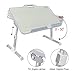 Kavalan [2018 New Version] Portable Laptop Table with Handle, Height & Angle Adjustable Sit and Stand Desk, Bed & Breakfast Table Tray, Foldable Laptop Stand Holder for Sofa, Couch & Floor - Beige