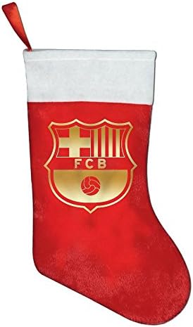 Futbol Club Barcelona FC Gold Logo Christmas Kids Party Supplies Favors Cute Home Tree Holiday Decorations Santa Claus Stockings Gift Bags Red Green