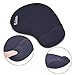 Antner Mouse Pad with Gel Wrist Pad Anti-skid Mat,Black
