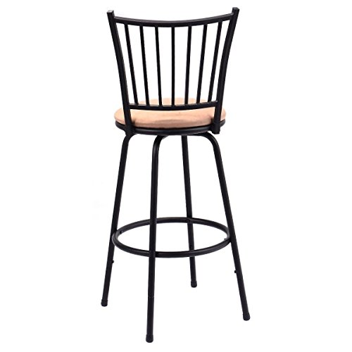 WATERJOY Barstool, Set of 3 Modern Swivel Bar Stool Counter Height Chair Bistro Pub Breakfast Kitchen Stools Chair - Thumbnail 6