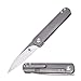 Kizer Cutlery Folding Pocket Knife Front Flipper Drop Point Blade Titanium Handles Tactical Knife with Titanium clip,Kizer Justin Lundquist Feist Ki3499