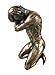 6 Inch Kneeling Male Nude Figure with Head in Hands Display Decor