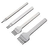 Yingte US. Leathercraft Punch Leather Craft Punch Stitching Hole Tools [4 in 1] (4mm)